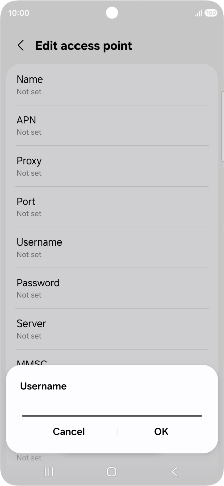 Key in eesecure and press OK.
