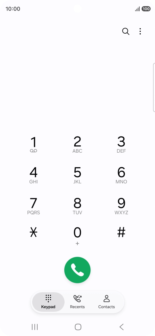Press the menu icon.