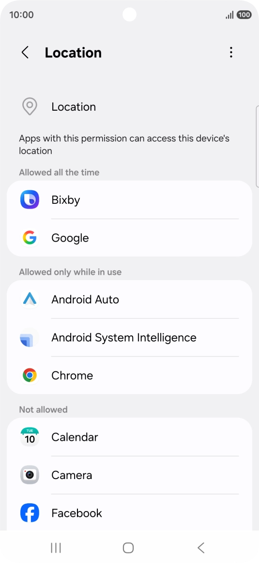 Press the required app.