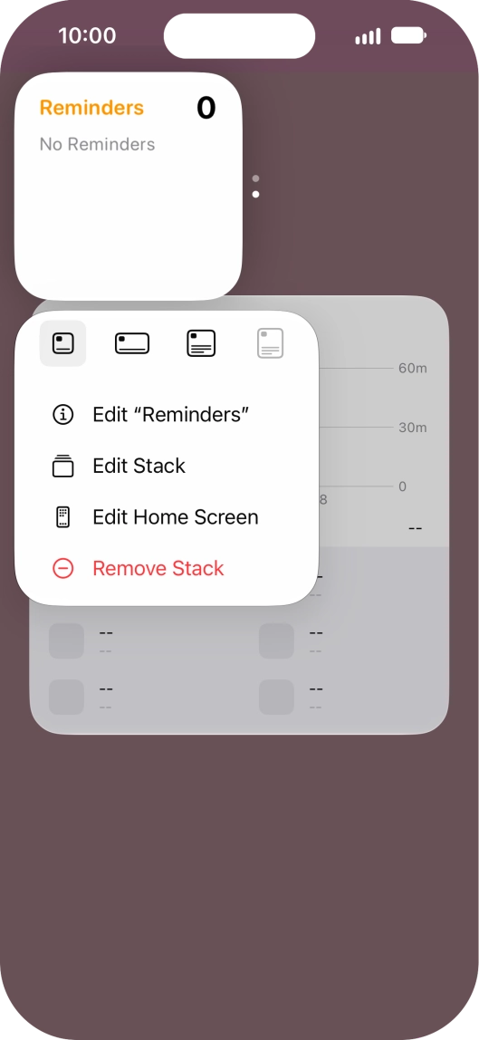 Press Edit Stack.