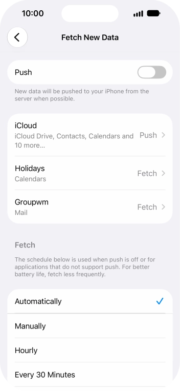 If you turn off the function, press the required setting. If you turn off the function, press the required setting.