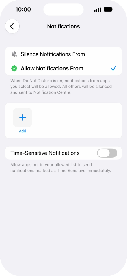 Press the indicator next to 