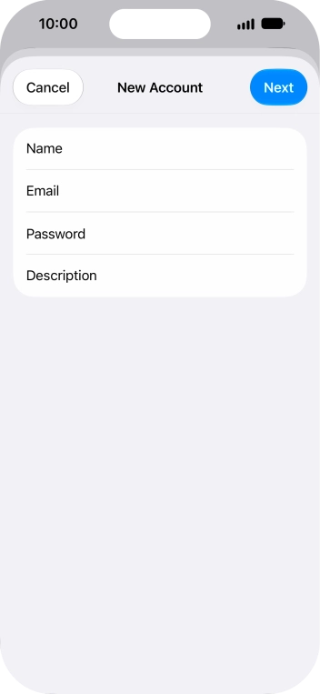 Press Description and key in the required name. Press Description and key in the required name.