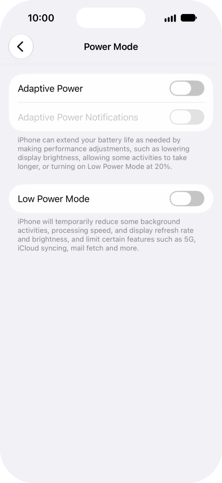 Press the indicator next to 