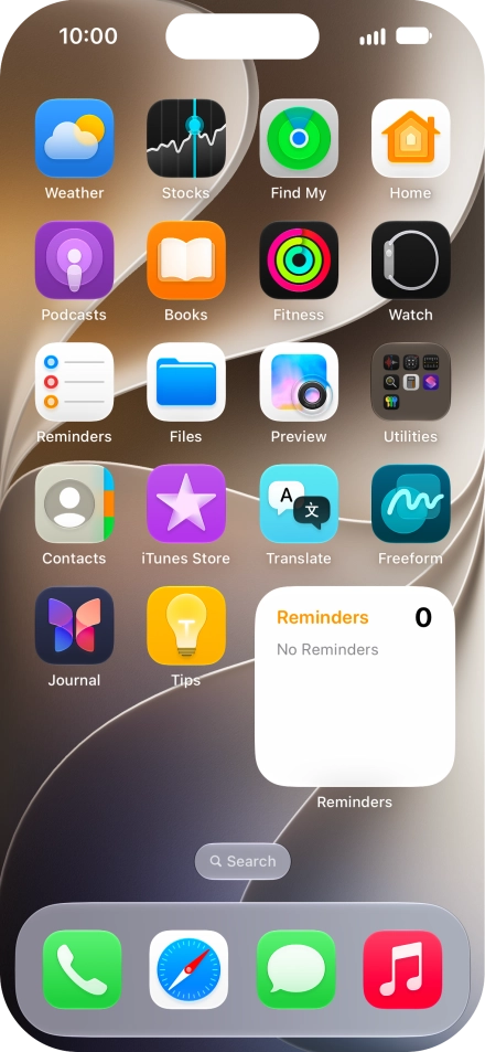 If you're using a Widget Stack: slide up or down on the stack to select the required widget.