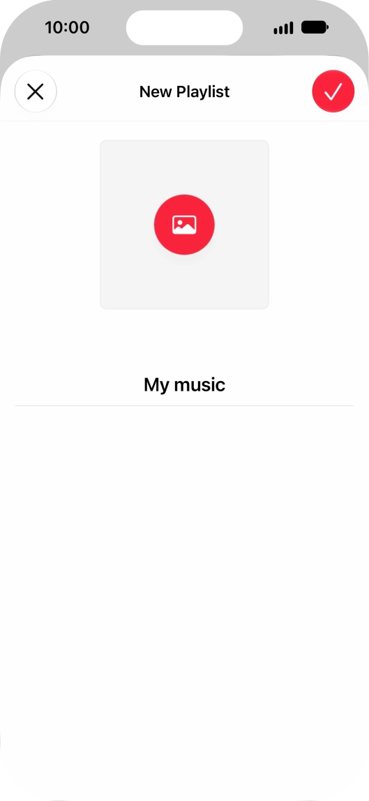 Press the confirm icon.