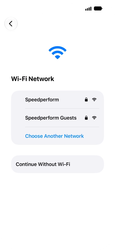 Press the required Wi-Fi network. Press the required Wi-Fi network.