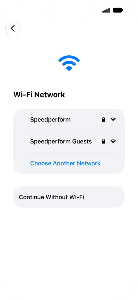 Press the required Wi-Fi network. Press the required Wi-Fi network.