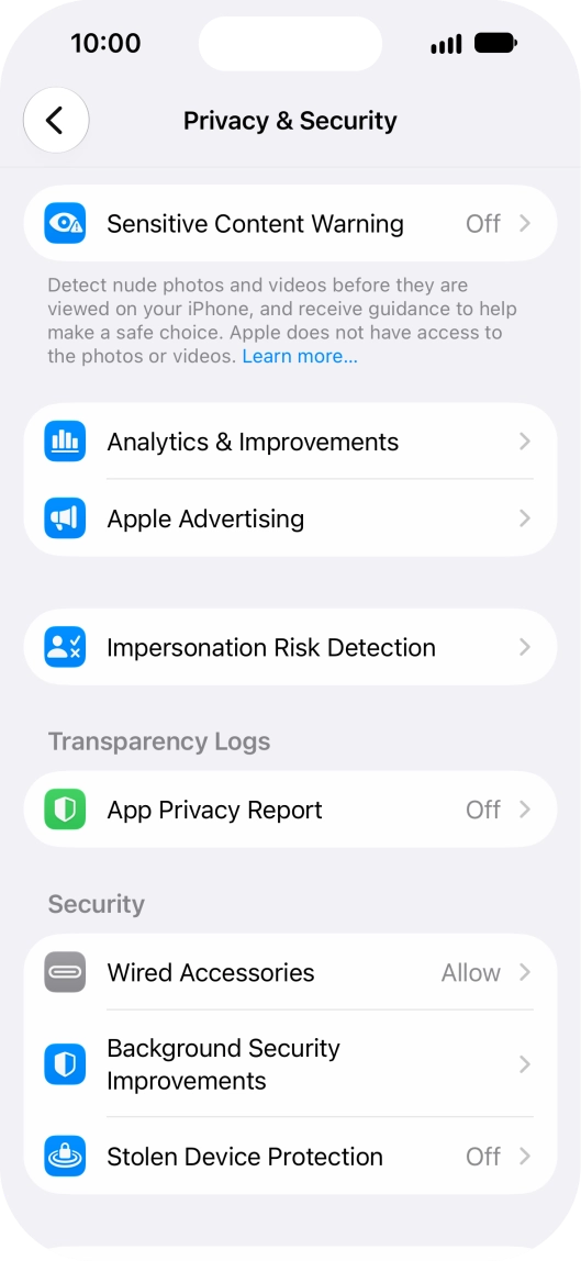 Press App Privacy Report.