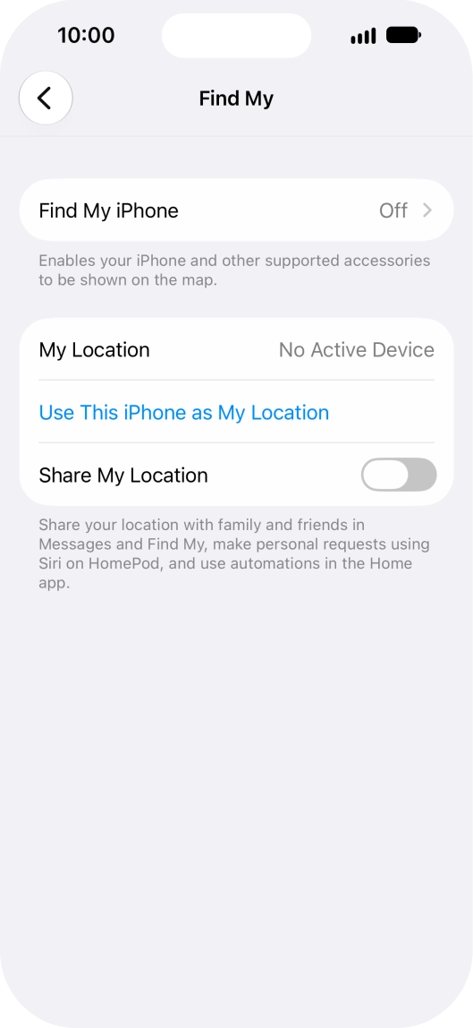 Press Find My iPhone.