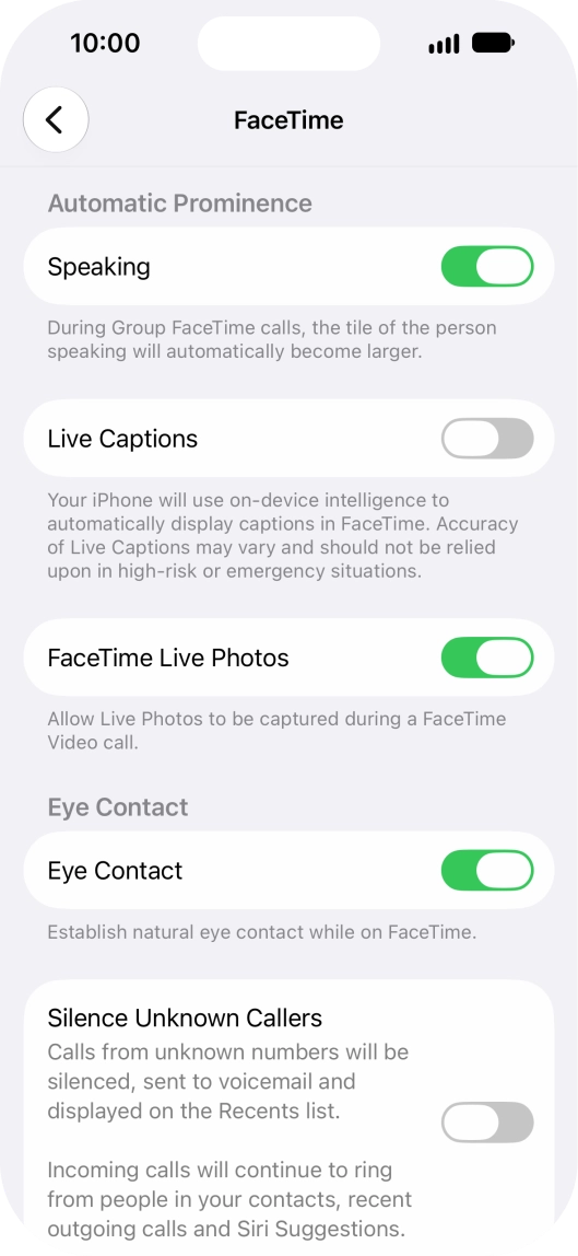 Press the indicator next to 