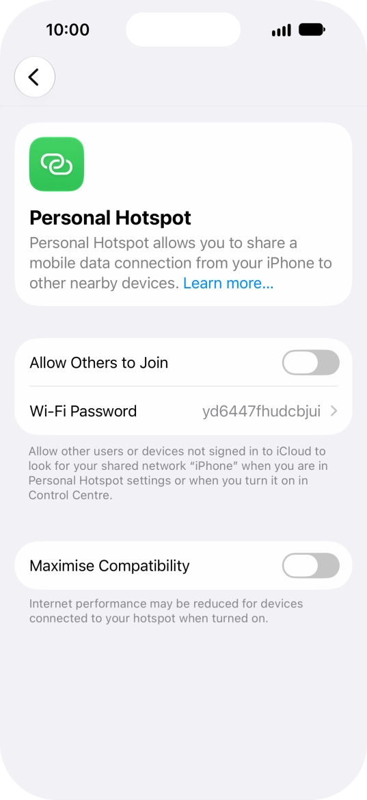 Press Wi-Fi Password and key in the required password. Press Wi-Fi Password and key in the required password.