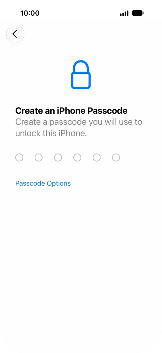 Press Passcode Options. Press Passcode Options.