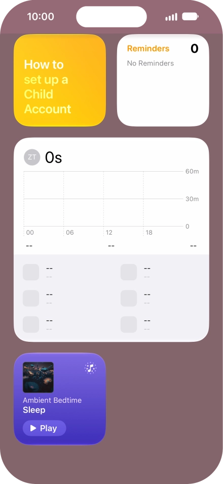Press and hold the required widget until a pop-up menu is displayed.