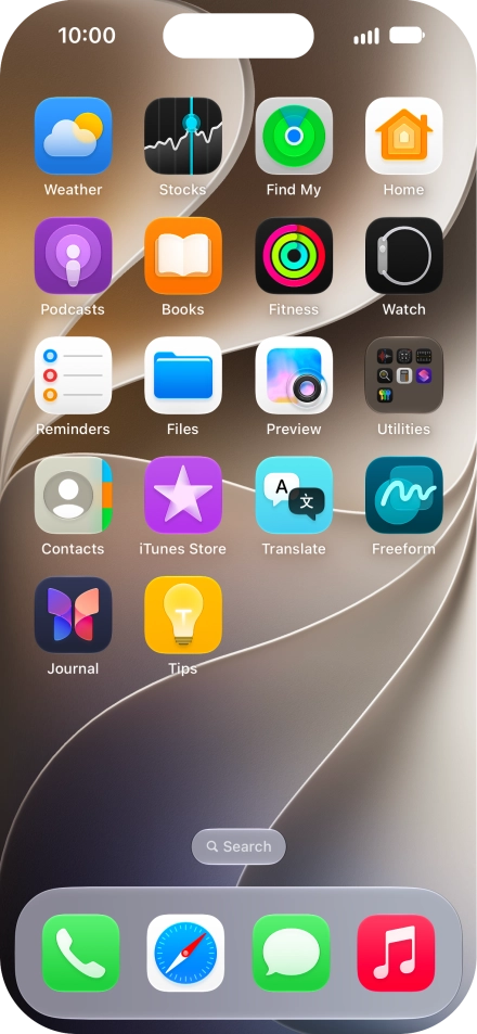 Press and hold anywhere on the home screen.