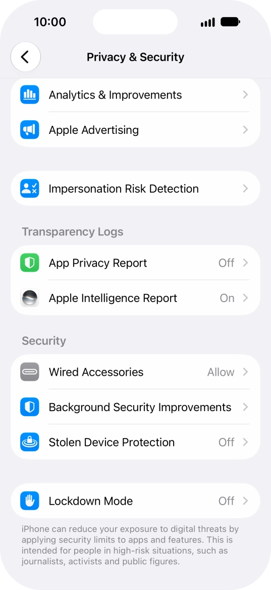 Press App Privacy Report.