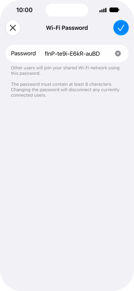 Press the confirm icon. Press the confirm icon.