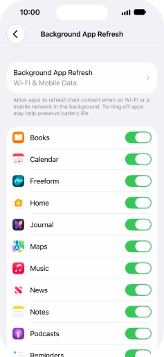 Press Background App Refresh. Press Background App Refresh.