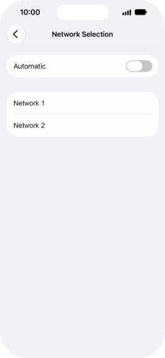 If you turn off the function, press the required network.