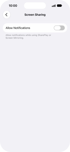 Press the indicator next to 