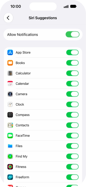 Press the indicator next to 