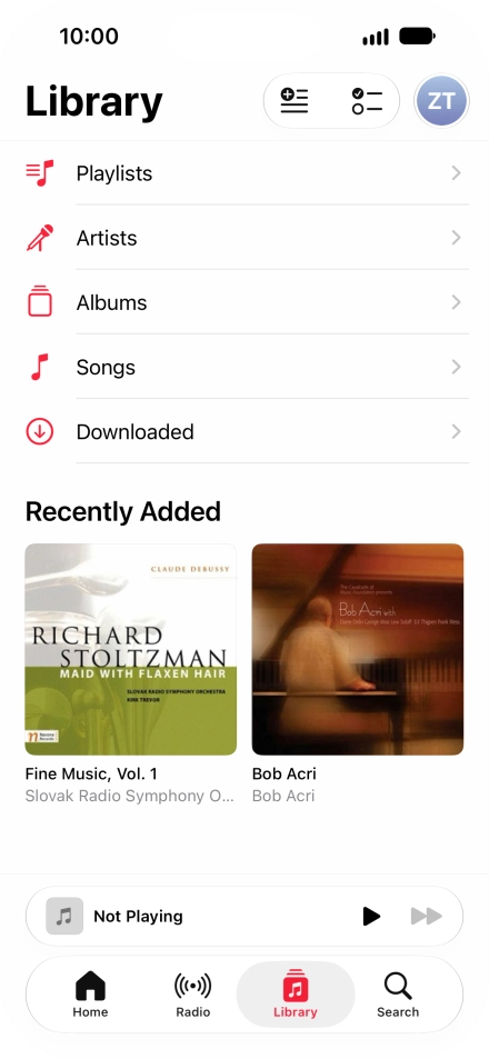 Press Playlists.