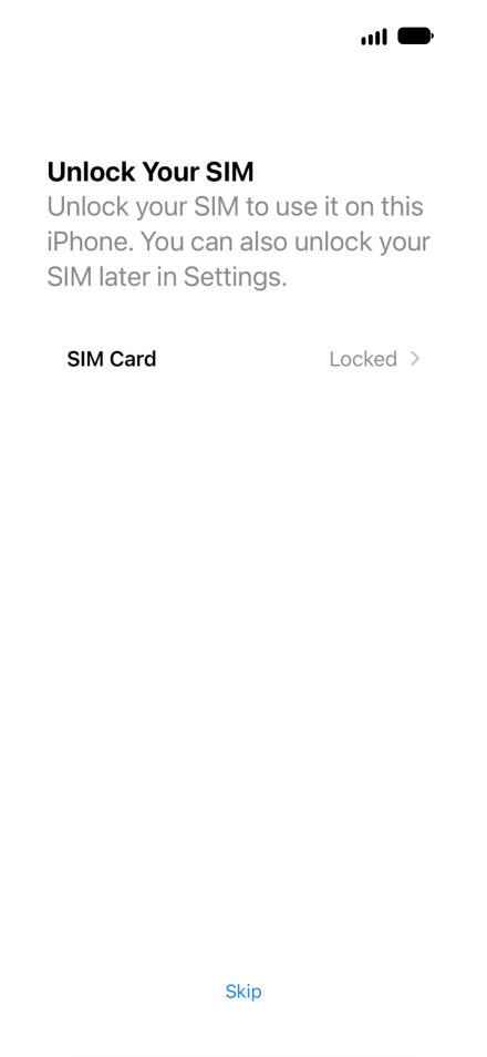 Press SIM Card. Press SIM Card.