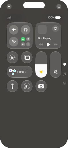 Press the flight mode icon to turn the function on or off. Press the flight mode icon to turn the function on or off.