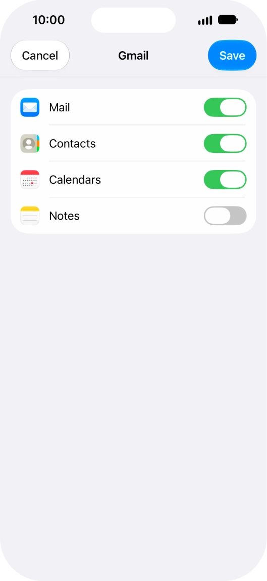 If this screen is displayed, you email account has been recognised and set up automatically. Follow the instructions on the screen to key in more information and finish setting up your phone.