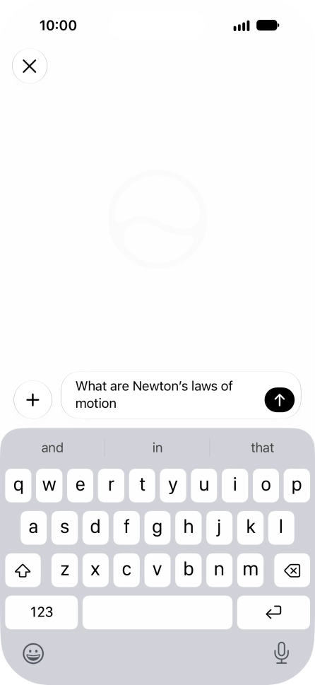Follow the instructions on the screen to type or speak the required question. You can also attach pictures or documents and ask questions to them. Follow the instructions on the screen to type or speak the required question. You can also attach pictures or documents and ask questions to them.