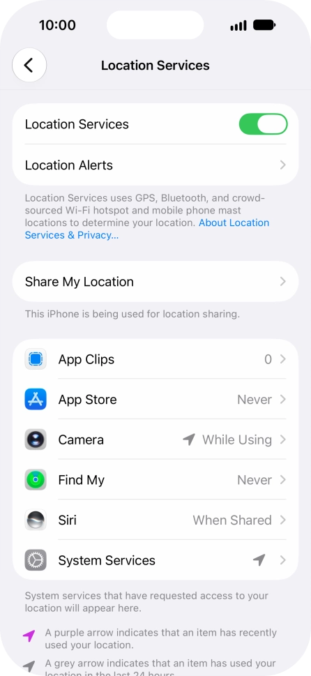 Press the required app. Press the required app.