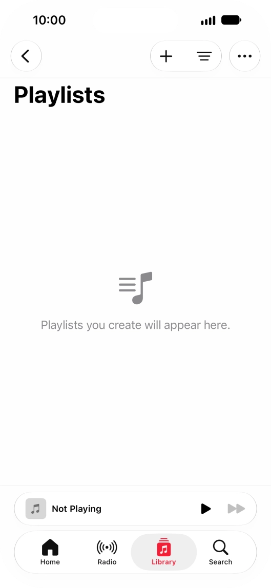 Press the new playlist icon.