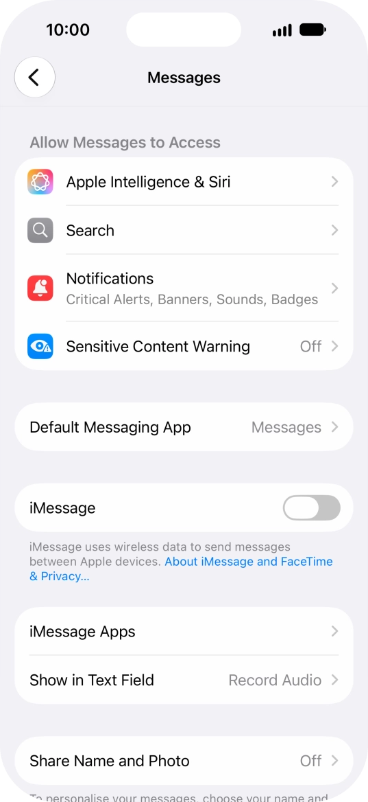 Press the indicator next to 