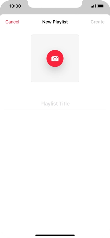 Press the text input field and key in a name for the playlist.