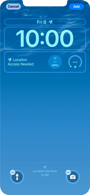To customise the way the lock screen date is displayed, press the date widget and follow the instructions on the screen to find the required widget display mode.