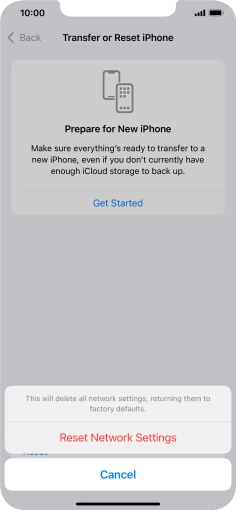 Press Reset Network Settings.