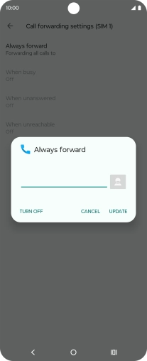 Press TURN OFF.