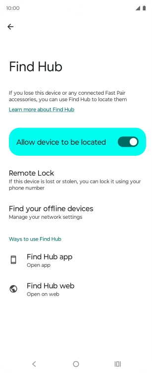 Press the Home key to return to the home screen.
