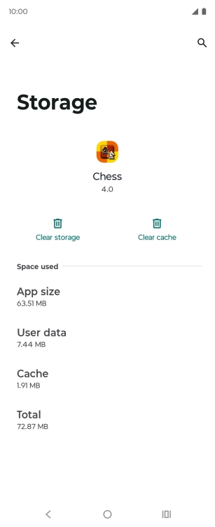 Press Clear cache.