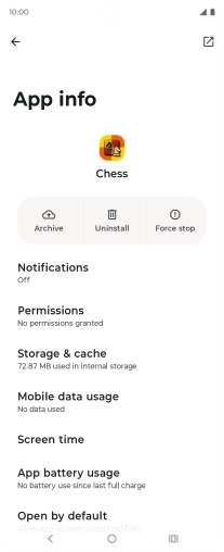 Press Storage & cache.