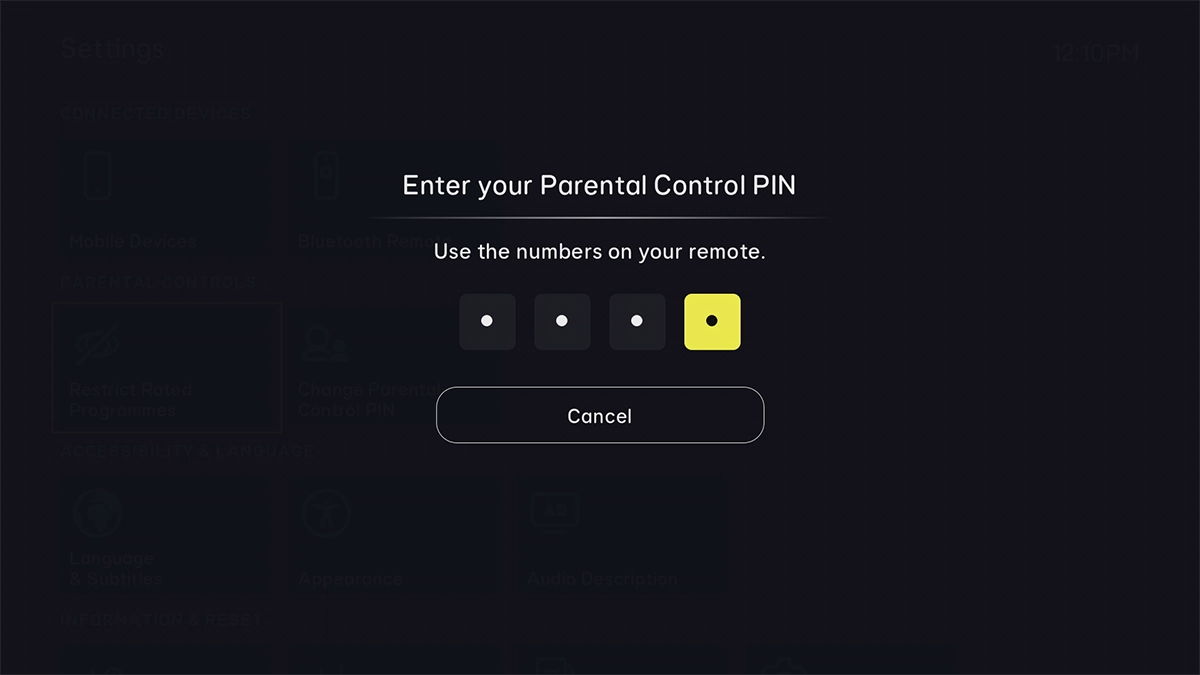 Key in your PIN.