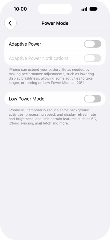 Press the indicator next to 