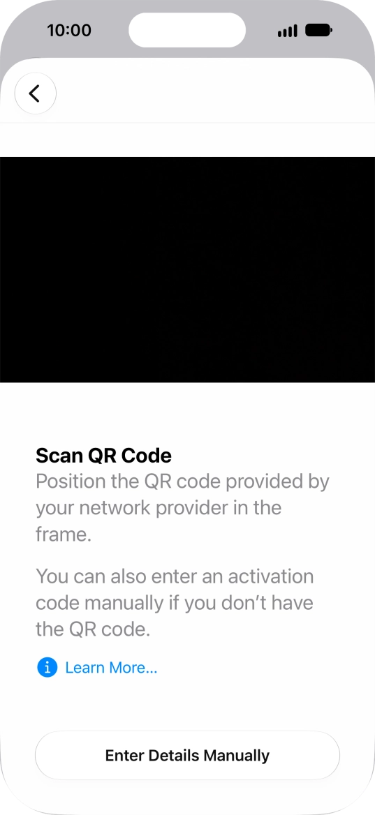 Place the QR code you've received inside the phone camera frame to scan the code. Place the QR code you've received inside the phone camera frame to scan the code.