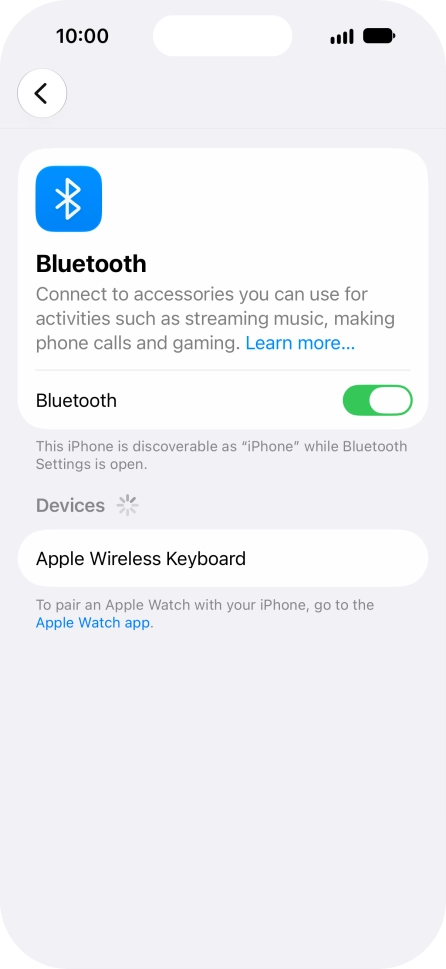 Press the required Bluetooth device and follow the instructions on the screen to pair the device with your phone. Press the required Bluetooth device and follow the instructions on the screen to pair the device with your phone.