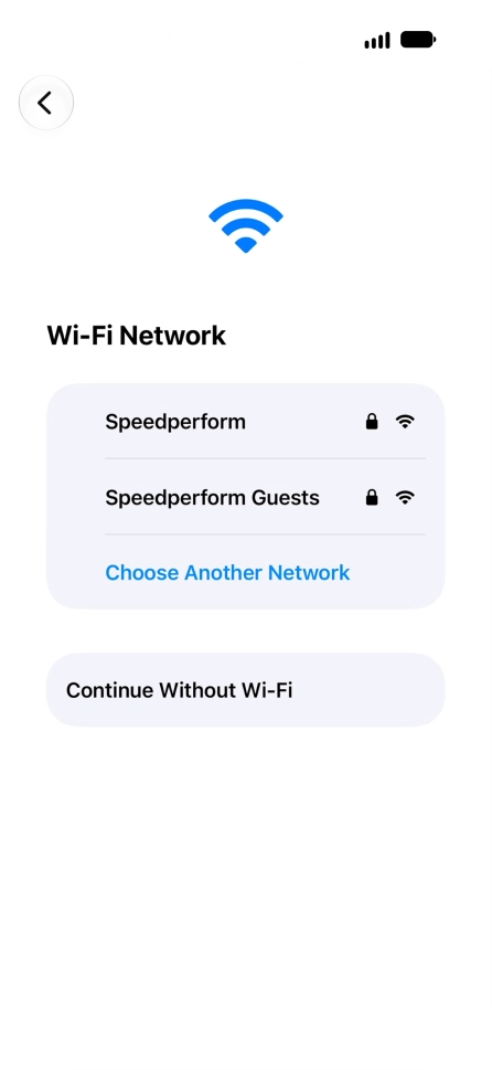 Press the required Wi-Fi network. Press the required Wi-Fi network.