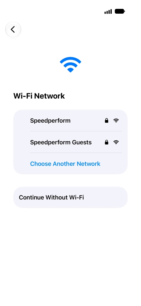 Press the required Wi-Fi network. Press the required Wi-Fi network.