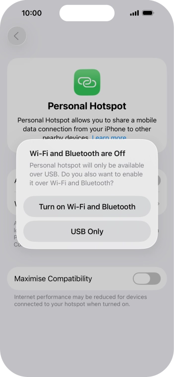 If Wi-Fi is turned off, press Turn on Wi-Fi and Bluetooth.