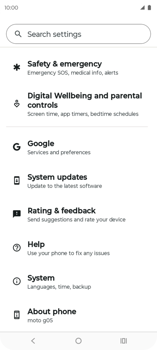 Press System updates.