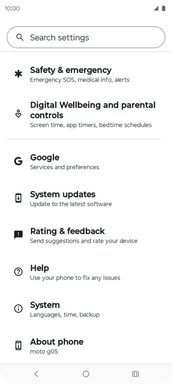 Press System updates.