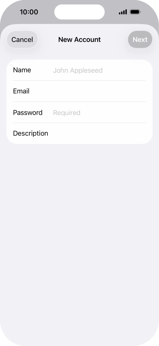 Press Name and key in the required sender name.
